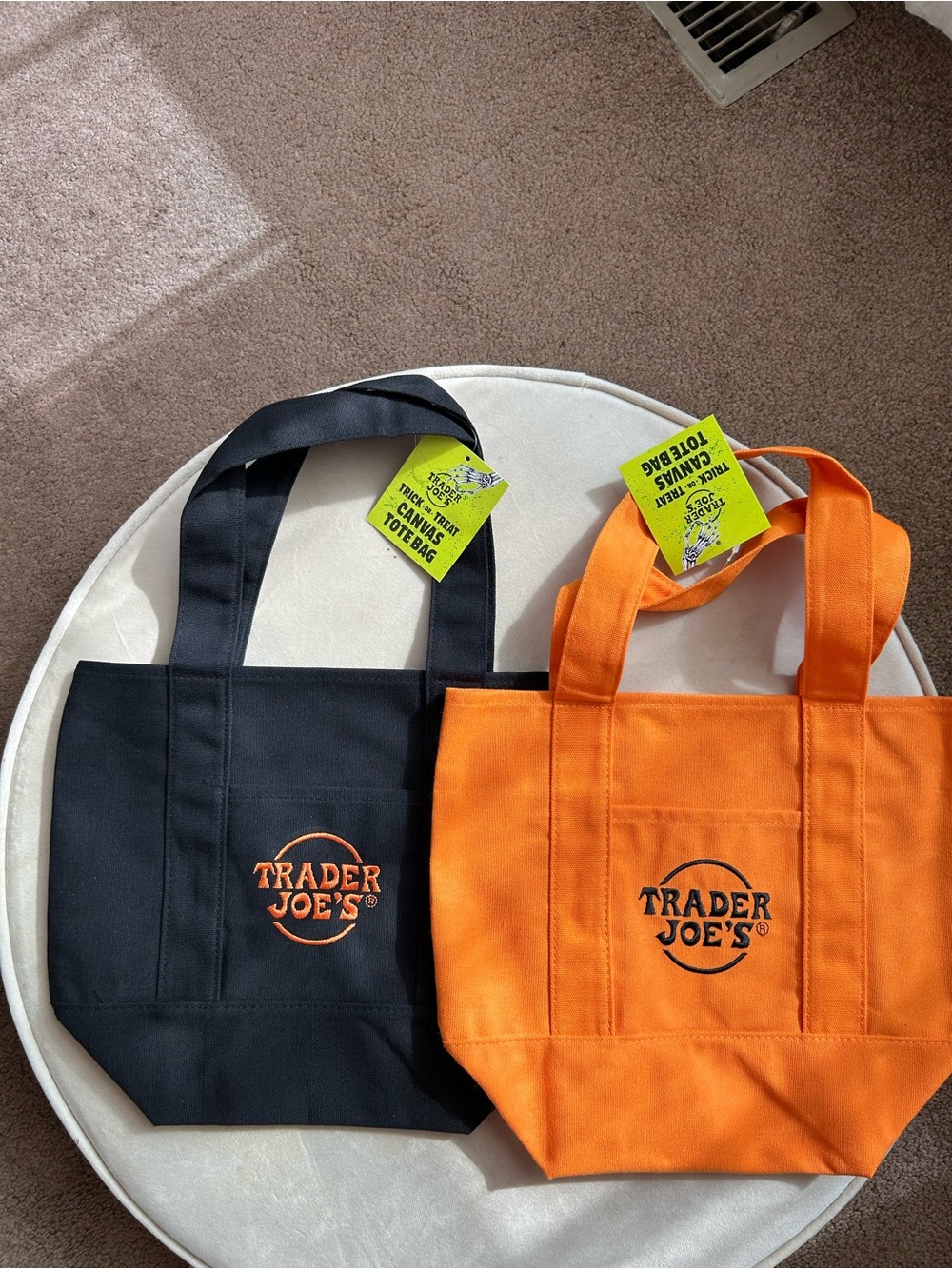 Trader Joe’s Canvas Tote Bag - Black or Orange